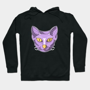 cute purple sand cat face Hoodie